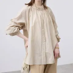 美品★ 2025AW SLOBE IENA タイプライターフリルカラーブラウス