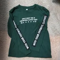 ダークグリーン 長袖Tシャツ120