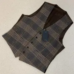 美品 現行QRタグ】ポロバイラルフローレン グレンチェックウール