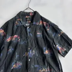 ✨大人気✨ポールスミス　マルチカラー　半袖シャツ　アロハ　ダークグリーン系L