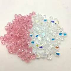 スワロフスキー 5301 4mm 　 2色ミックス　ソロバン形　 200個