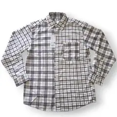 UNIQLO ユニクロ フランネル チェック シャツ 長袖 オフホワイト