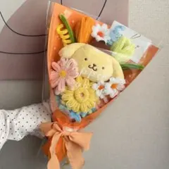韓国/枯れない花/うさぎのぬいぐるみ付モールフラワーブーケ - メルカリ