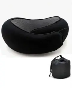 휴대용 수납 가방이 달린 여행용 목 베개