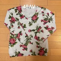 49AV 花柄 長袖ニットセーター 38