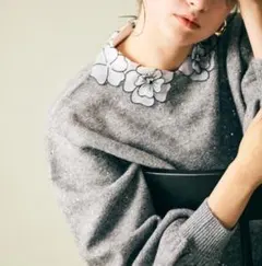 Audie a Muses ラメ＆スパンコールニットプルオーバー