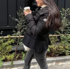 送料無料★美品★モンクレール★レディース★ダウンジャケット★ネセア★ペプラム モンクレール MONCLER NESEA ネセア ぺプラムダウンジャケット