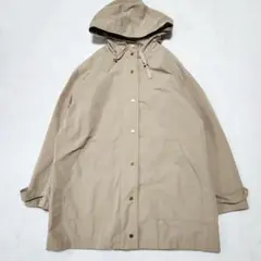 【洗える/撥水加工】23区　ブライトウェザークロス　フーテッドアウター　ベージュ