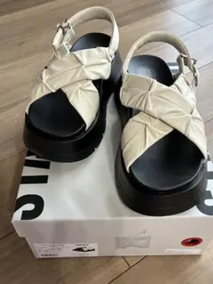 STAGGATO クロスストラップレザースポーツサンダル　22.5