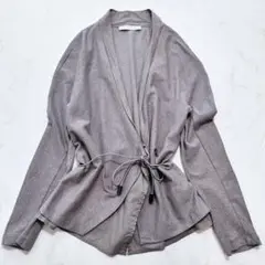 近年✨ファビアナフィリッピ コットンカーディガン 春夏 牛革紐 ベージュ系 S