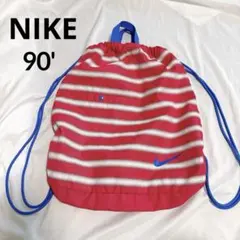 90s 00s NIKE ナップサック　ヴィンテージ　ピンク　ボーダー