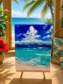 油絵 インテリア 海の絵 絵 ロンハーマン アート ハワイ - メルカリ