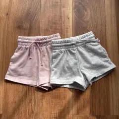 H&M ピンク グレー ショートパンツ 2点セット