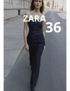 ZARA ザラ JEANS Z1975ワイドレッグ ハイウエスト 36