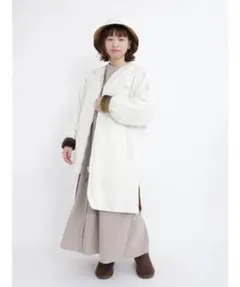 KELTY×SamansaMos2 リバーシブルコート　チェック　ボア