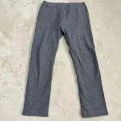 ユニクロキッズ レギンス　リブ　10分丈 グレー 110cm