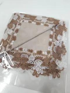 近沢レース ミッフィー バイカラー　ベージュ タオルハンカチ 70th