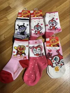 アンパンマン キャラクター靴下 6足セット 13-19cm