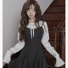 レイヤードランダムヘムチェックミニワンピース Free