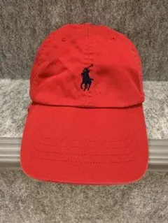 POLO 赤 ベースボールキャップ