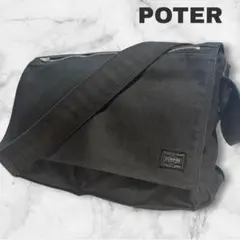 POTER スモーキー メッセンジャーバッグ ショルダーバッグ ブラック A4