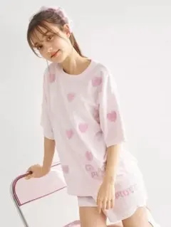 GELATO PIQUE ハート柄ルームウェアセット　ジェラピケ　ジェラートピケ