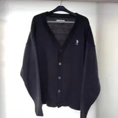 USPA ダークグレー Vネックカーディガン US.POLO.ASSN