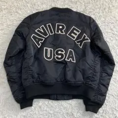 15991✨美品✨アヴィレックス ミリタリージャケット/L/ナイロン ブラック