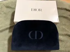 Dior ネイビー ベルベット ポーチ【新品未使用】
