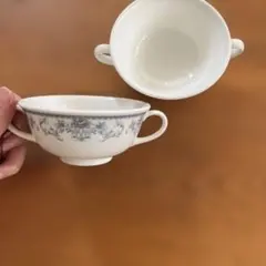 ノリタケ　フェアモント　スープカップ5枚セット 新品未使用 ノリタケ スープカップ 5セット 昭和レトロ 花柄