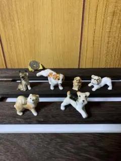 e*S様 可愛いワンちゃん陶器の置物6点セット