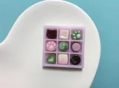 春色三色団子カラーのミニチュアチョコBOX【B】