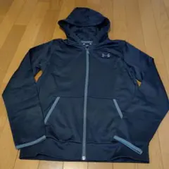 Under Armour フルジップパーカー YLG 黒