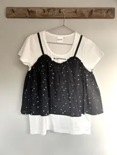 CONVERSE×ブランシェス＊ 星柄フリル付きトップス 150