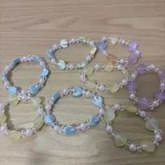 カラフル貝殻ブレスレットセット