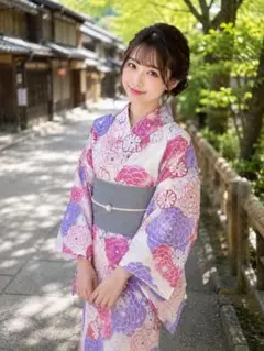 浴衣 帯 下駄 3点セット 花柄　新品未使用タグ付きのサムネイル