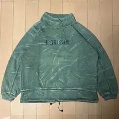 【希少】old nike スウェット ラグラン ブリーチ y2k 短丈 緑