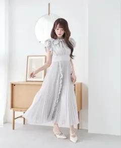 ワンピース RoseMuse \"Chiffon pleated dress\" chiffon pleated dress – BUNNY APARTMENT