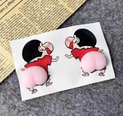 最安　2個セット　しんちゃんお尻ぷにぷにシール　マシュマロシール　ストレス解消