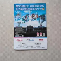 第30回記念 全国高等学校女子硬式野球選手権大会　パンフレットのサムネイル