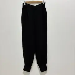 美品★PLST プラステ トリアセブレンド スリット ジョガーパンツ 黒　S