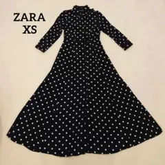 完売品 ZARA WOMAN ロングシャツワンピース ドット 水玉 XS