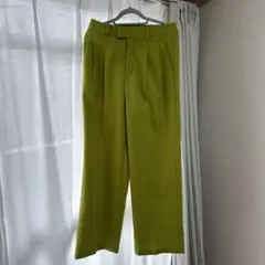 GU イエローグリーン スラックス