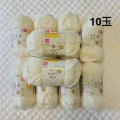ダイソー ソフトミックス 毛糸 ホワイト 編み物 かぎ針編み 編みました 動画