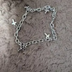 シルバー クロスチャーム ブレスレット