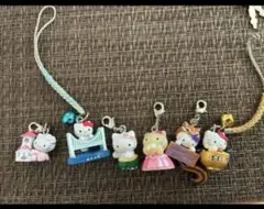 ハローキティ キャラクター ストラップ 6個　ご当地キティちゃん　レア　平成