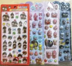 【B14】モンチッチ風　3D キャラクターシール 4枚セット