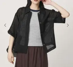 BEAUTY&YOUTH ポリエステル メッシュ ショートスリーブシャツのサムネイル
