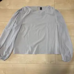 ブラウス 長袖 グレー