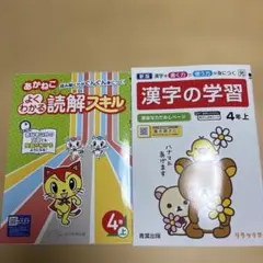 4年生　国語読解力問題集　書く力トレーニング　漢字学習ワーク上のサムネイル